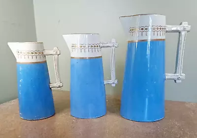 £19.95 • Buy Antique, Set Of Three Victorian Pitchers, Or Graduated Water Or Dresser Jugs