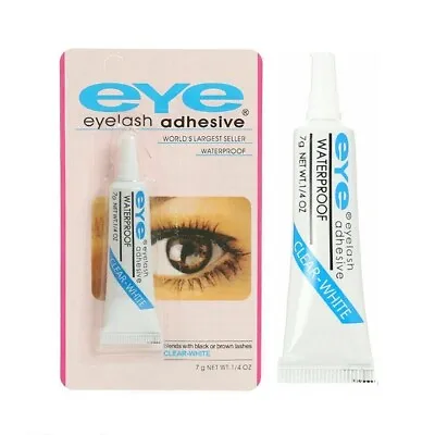 Eye Eyelash False Eyelashes Strong Waterproof Adhesive Glue 7g Tube - White Glue • £2.85