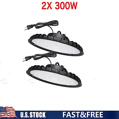 2 Pack 300W Warehouse UFO Led High Bay Light Factory Industrial Commercial Light • $66.33