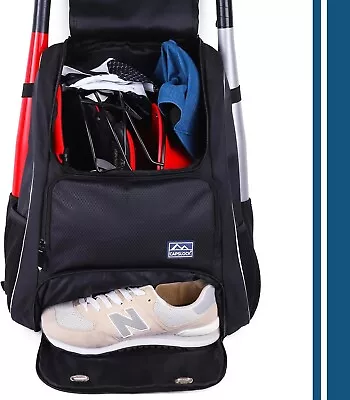 Baseball Bat Backpack: Youth/Adult Softball Bag With Shoe Compartment • $35.99