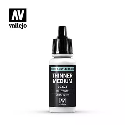 Vallejo Acrylic Thinner 17ml Bottle 70.524 • $3.99