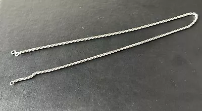 Vintage Hallmarked 9Ct 9 Carat White Gold Necklace Chain 2.72 Grams 46.5cm • £129.99