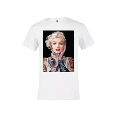 The Beautiful Marilyn Monroe With TattoosT-shirt Assorted Colors Sizes S-5XL! • $9.99