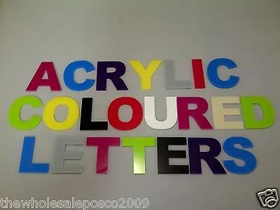 Flat Cut Letters Acrylic Alphabet Upper Case 50mm High Make Your Own Word & Sign • £2.35