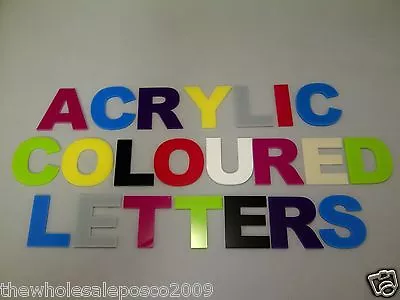 Flat Cut Letters Alphabet Upper Case 100mm High Make Your Own Word Acrylic Sign • £3.10