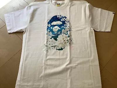 Authentic A Bathing Ape Bape Sakura Photo Ape Head Tee T Shirt White 3XL Mew Men • $95