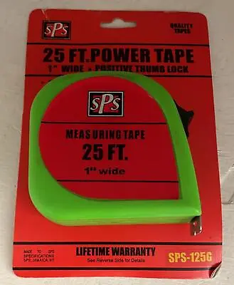 SPS -125G 25FT 1  Wide Measuring Tape Measurement Tool With Thumb Lock • $6.79