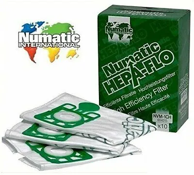 £4.99 • Buy 2x Genuine Numatic NVM-1CH Henry Hetty James Basil HEPA-FLO Vacuum Dust Bags