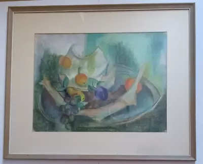 Bernice Koretz-mid Century Modern/abstract  Cubist Still Life Pastel/painting • $150