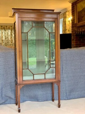 £145 • Buy Antique Mahogany Glazed Display Cabinet, Edwardian Style