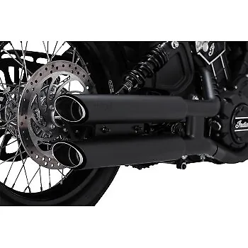 VANCE & HINES 48323 Black Twin Slash 3  Slip-On Mufflers For Indian Scout 15-22 • $799.99