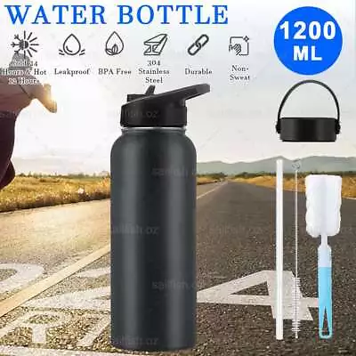 Stainless Steel Water Bottle Double Wall Insulated Drink Cup Flask Sport Thermos • $21.95