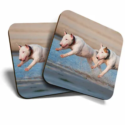 £4.99 • Buy 2 X Coasters - English Bull Terrier Dogs Home Gift #3255
