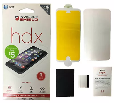 ZAGG HDX Clarity Extreme Screen Protector IPhone 6 PLUS & 6S PLUS Full Body 5.5  • $8.99