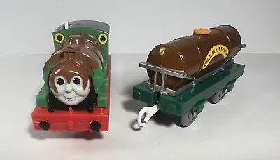 Thomas Motorised Trackmaster Train Chocolate Crunch Percy With Syrup Tanker • $65