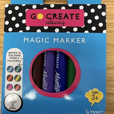 Go Create Magic Marker Pens - 6 Colours And 2 Magic Markers 8 Pens  • £3.50