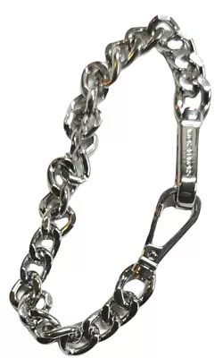 Michael Kors Chain Bracelet SilverTone Thick Oversized Link Clip Ends MK Signed • $44.10