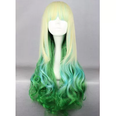Long Cosplay Wig Party Wigs Full Synthetic Hair 75cm/29.5  Resistant Yellow • $19.99