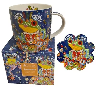  New Maxwell Williams Frog Bubbles Bangjo Mug & Coaster Rare Gift & Tea Infuser  • $17.55