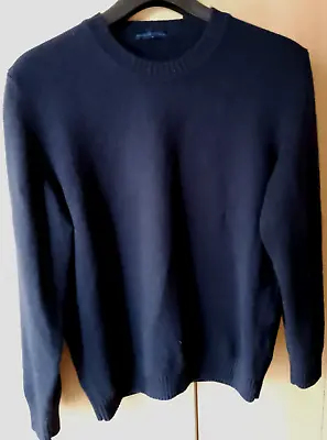 Officine Panerai Men’s 100% Cashmere Sweater Navy Blue Crewneck Pullover. Size M • £55