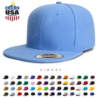Snapback Hat Flat Baseball Cap Trucker Solid Plain Blank Men Hip Hop Army CS 2 • $8.22