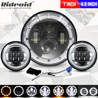 For Yamaha XV 1700 Road Star Silverado 7inch LED Headlight + 4.5  Passing Lights • $59.99