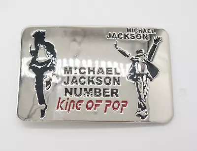 Michael Jackson King Of Pop Belt Buckle | American Silver Vintage Buckle • $8.99