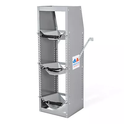 Refrigerant Tank Rack Steel Freon Rack Shelving Storage W/ Top Shelf For Van • $285.90