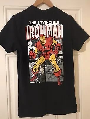 Marvel Ironman T Shirt  - Back Print Size Small Mens - Official Marvel Clothing • £10.99
