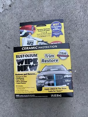 Wipe New Trim Restorer Safe Effective Use  Plastic Rubber Chrome Vinyl • $15.99