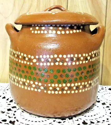 Tlaquepaque Ollas De Barro Mexican Red Clay Bean Pot 3 Quarts • $39.99