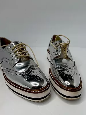 Oxford Silver  Zara Shoes Size 40 • $20