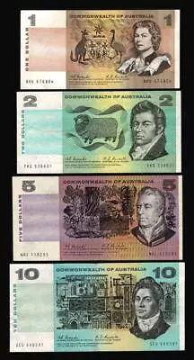 1967 COOMBS/RANDALL BANK NOTE SET X 4..$1$2$5 And $10..KEY SIGNATURES..SCARCE. • $239