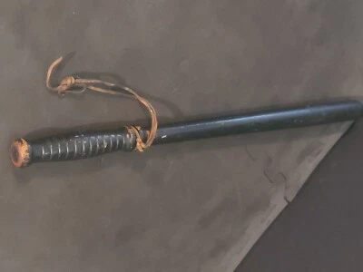 $55 • Buy Vintage Black Police Wood Wooden Nightstick Baton 22  Inches Long