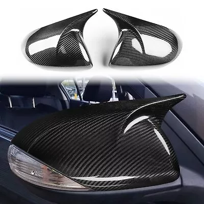 Real Carbon Fiber For Mazda 3 Axela 2010-2013 OX Horn Rearview Mirror Cover Cap • $115.48