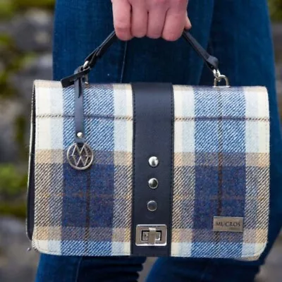 Ladies Irish Fiona Bag – Blue Plaid • $82.95