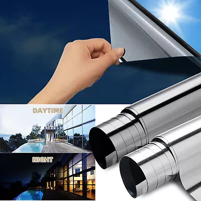 Ones Way Mirror Window Film Heat UV Reflective Privacy Tint Foil For Home Office • $7.09