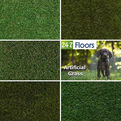 CLEARANCE Quality 5m Artificial Grass 5m Wide Fake Artificial Grass Astro Turf  • £0.99