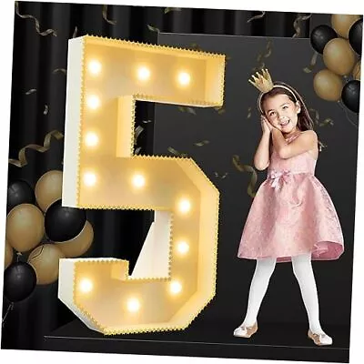 Marquee Numbers 4 Feet Tall Large Light Up Numbers For Party Light 4FT Number 5 • $38.70