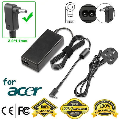 AC Adapter Charger For Acer Aspire S3 S5 P3 Chromebook C720 C740 TravelMate X313 • £11.49