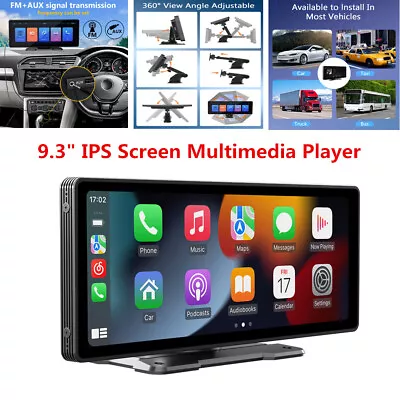 9.3  IPS Screen Multimedia Player Compatible With Wireless CarPlay Android Auto • $163.38