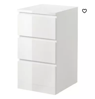 Ikea Malm Chest Of 3 Drawers White 40 X 78cm • £15
