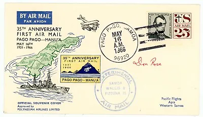 Usa Samoa Pago Pago To Manu'a Mail Anniversary Cover • $14