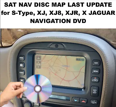 £19.90 • Buy SAT NAV DISC MAP LAST  UPDATE For S-Type,X, XJ, XJ8, XJR, JAGUAR NAVIGATION DVD