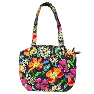 Vera Bradley Glenna Jazzy Blooms Quilted Tote Handbag Shoulder Bag Purse • $31.49