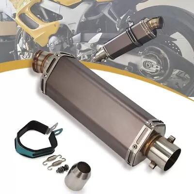 Slip On Exhaust Universal 1.5-2  Muffler Pipe For Scooter ATV Dirt Street Bike • $64.99