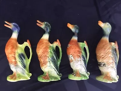 Antique- Vintage Set Of French Majolica Duck Pitchers 1920s1950s1970s And 1990 • $139