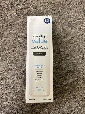 £30.64 • Buy Everydrop Value By Whirlpool Ice Water Refrigerator Filter 4 EVFILTER4 New