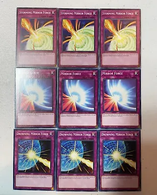 Yugioh Mirror Force + Drowning Mirror Force + Storming Mirror Force S085 • $9.99