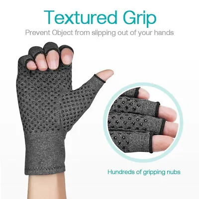 Arthritis Compression Gloves For Rheumatoid Osteoarthritis Raynaud's Pain Relief • £3.61